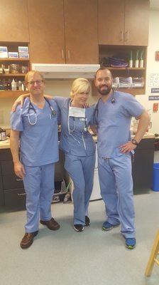 Dr. Kraabel, Lindsay, and Dr. Seipel