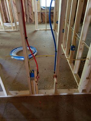 Plumbing remodel, brand new PEX water lines.