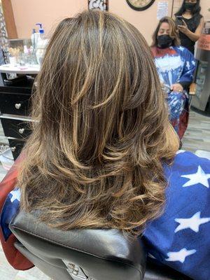 Blow out with layers