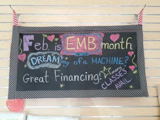 February is National Embroidery Month