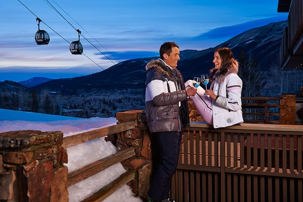 View from an Aspen Alps Condominium during winter time