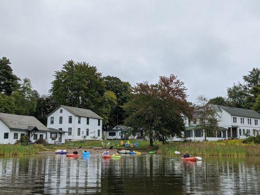 From the river.