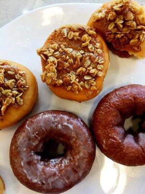 Apple crisp and pumpkin donuts