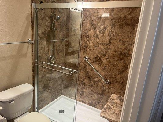 Shower installation & bathroom remodel.