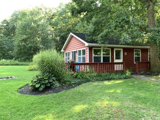 The pond cabin. So cute.