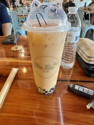 Thai tea with boba