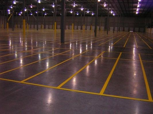 Interior Striping completed by Otto's Parking Marking