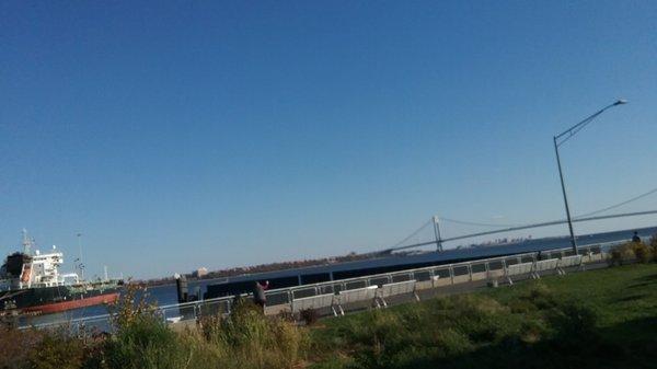 The V-N Bridge, seen from in front of the cafe.