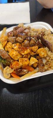 Steak and chicken hibachi