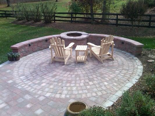 EP Henry firepit and seat wall