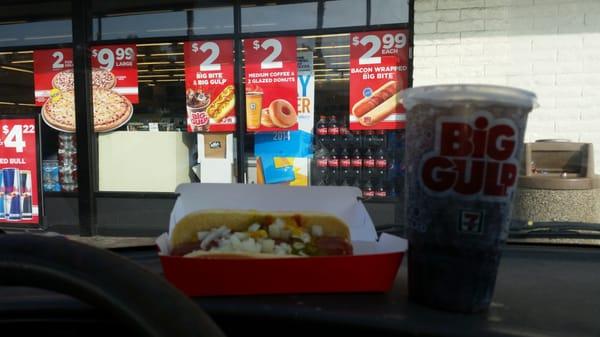 The best place to get a Big Gulp drink and a Bite hot dog for $2.  Unbelievable good deal...