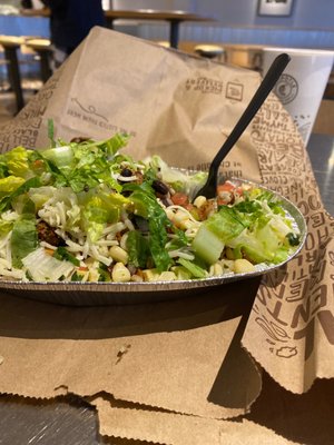 Eating a bowl out of a lid... fucking ridiculous