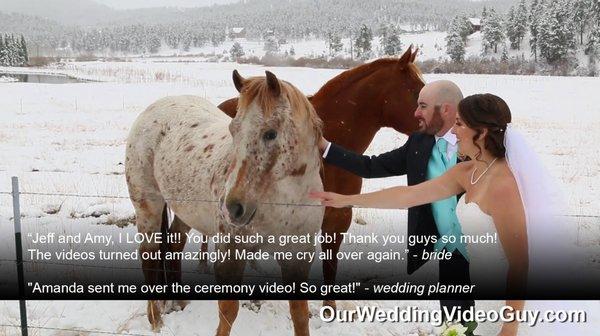 Spring Blizzard Ranch Fun at Deer Creek Ranch in CO - see my site for video!
 OurWeddingVideoGuy.com