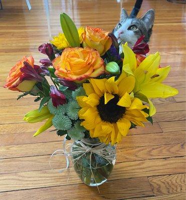 March birthday floral arrangement