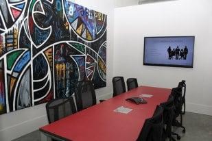 Cornerstone's meeting rooms vary in size, ranging from a capacity of 6 people to 50 people