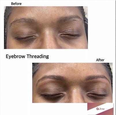 Eyebrow threading at divine brow & lash studio