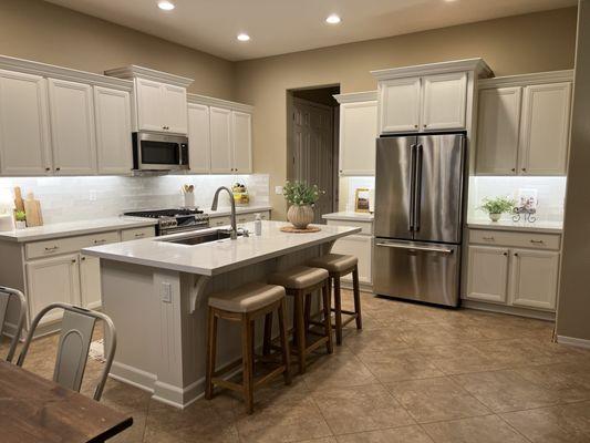 Kitchen cabinets repainted