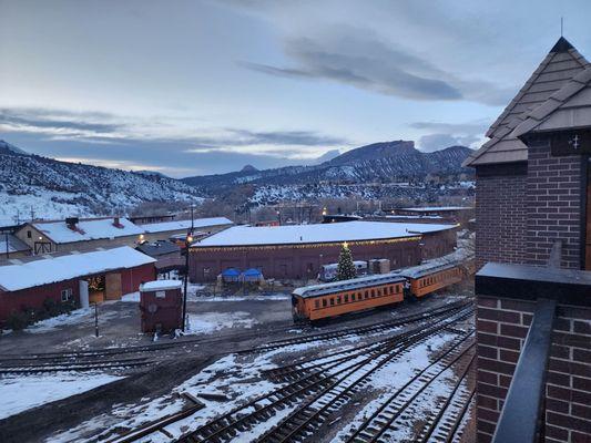 Rooftop view of the train station