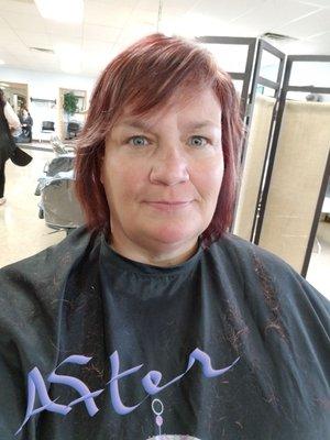 This my before and after. I love my new color.Thanks Amy