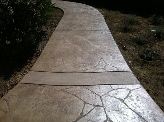 Flagstone stamped concrete...