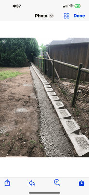 Retaing wall footing with draninage