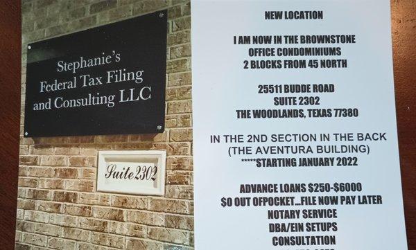 Stephanie's Federal Tax Filing  And  Consulting