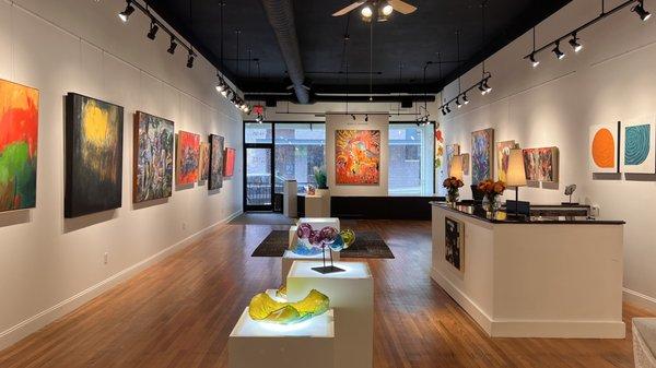 Opened in 2022, the 2nd Mark Bettis Gallery is located at 15 Broadway Street in Downtown Asheville.