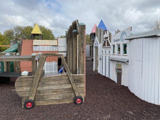 Cute "ghost town" for kids to play.