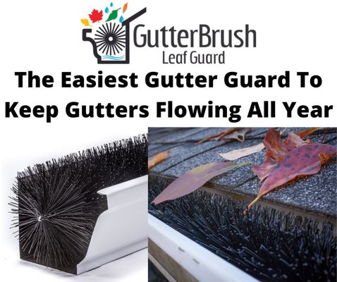 Fill gutters with our simple brush gutter guards to block leaves while water flows through. Fill entire gutter channel end to end.