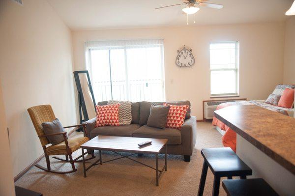 Studio living room at Autumn Creek