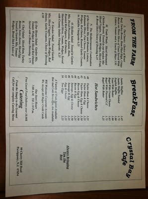 Menu - front page