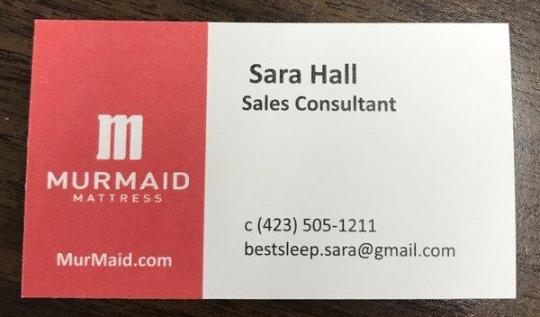 Murmaid Mattress consultant Sara. FB & INSTA murmaidmattress/sarahall