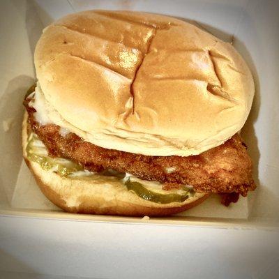 Hand-Breaded Chicken Sandwich. Not bad, but small & pricey. Competition puts it to shame.