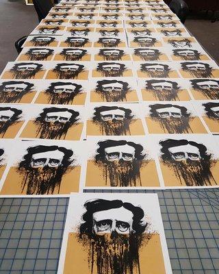 The beautiful serigraphs I had printed.