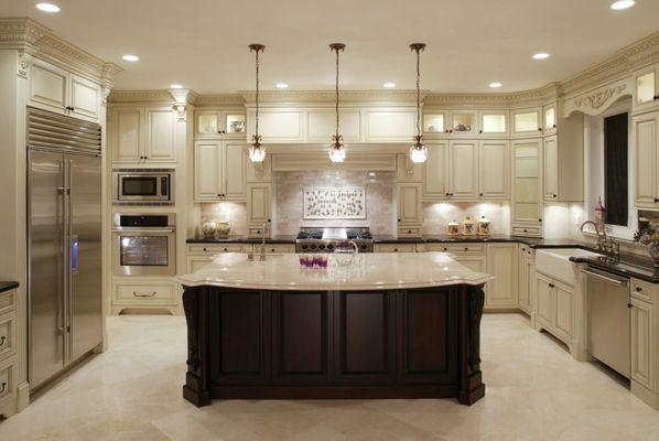 Custom Kitchens and islands are a major addition to any home.