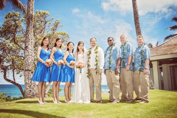 Bouquets, leis and bridal hair flowers by Liz. We were delighted!