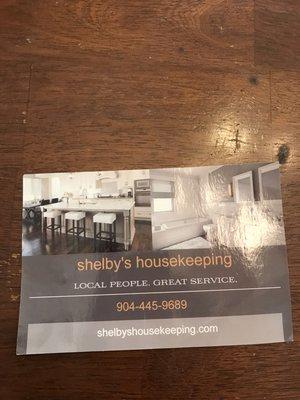 Shelby's Housekeeping