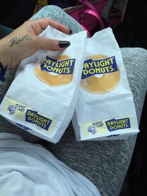 Breakfast from daylight donuts