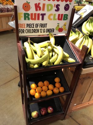 Free piece of fruit for children 12 and under!