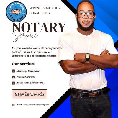 We are offering Notary Services.