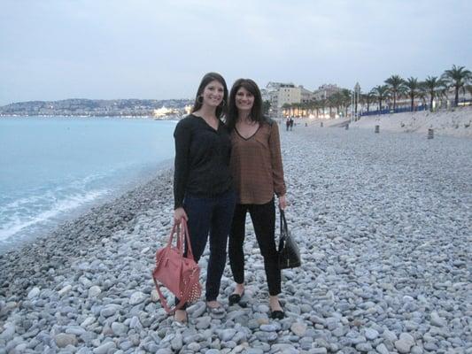 The rocky beach in Nice.