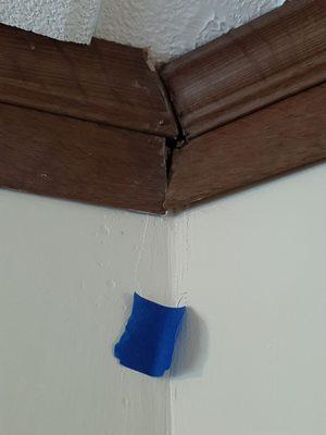 Covered cracks with magic marker