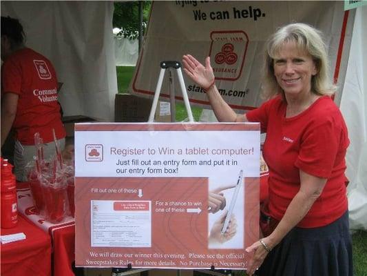 Working the State Farm booth at the Columbus Asian Festival.