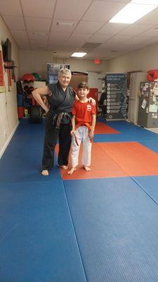 Sensei Angie and my grandson Brody