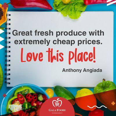 Thank you Anthony!  We will continue to work every day to offer the freshest produce at amazing prices.