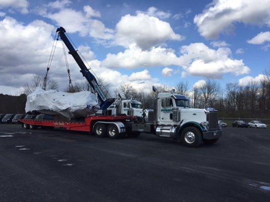 Loading heavy equipment