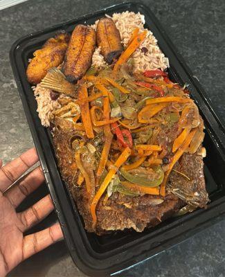 Brown Stew Whole Red Snapper Platter