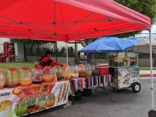 Wide variety of aguas frescas