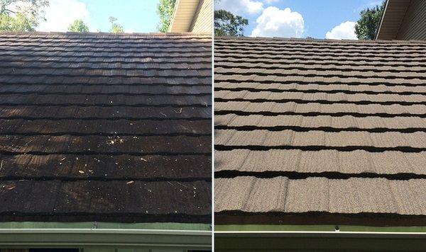 Before & After Roof Cleaning