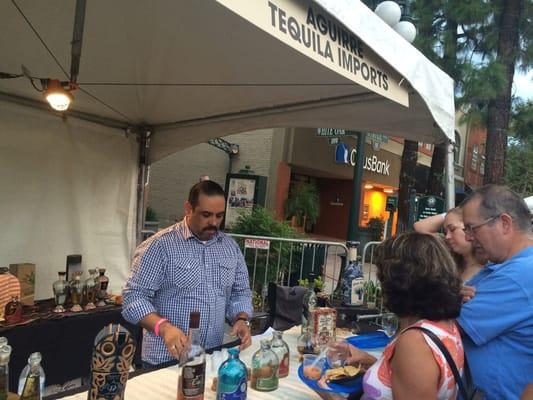 Tequila tasting booth.